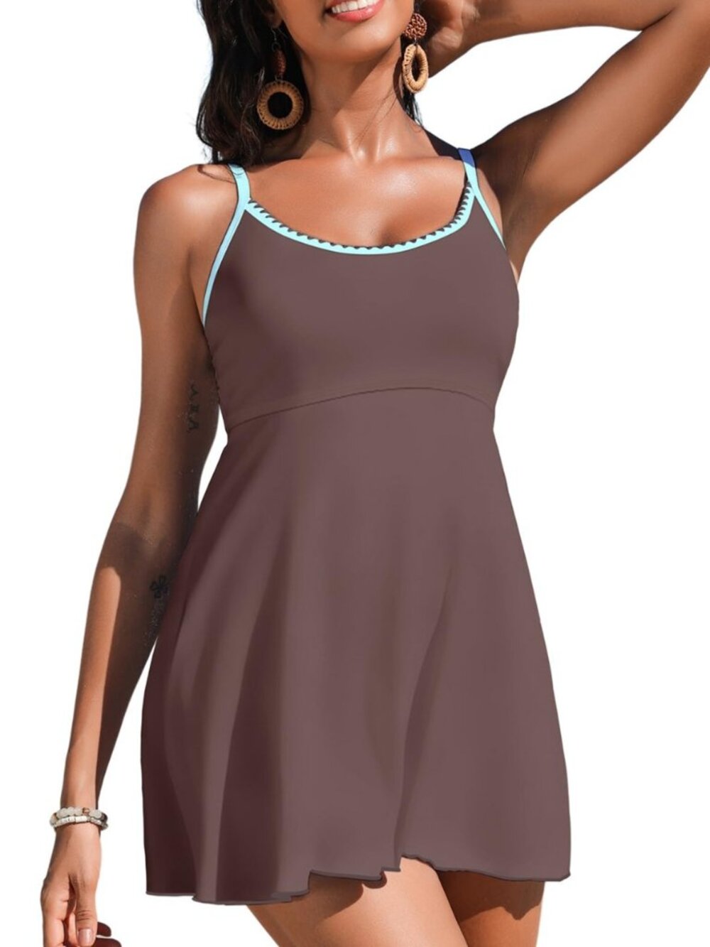 Aleumdr One Piece Swimsuits Modest Swim Dress